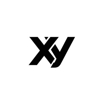 Abstract xy letter logo graphic design isolated on white background