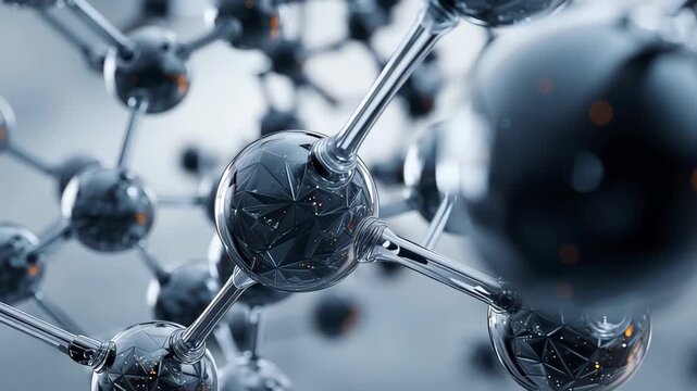 Detailed visualization of a molecular framework showing interconnected atoms and bonds, illustrating structural arrangement in a scientific study