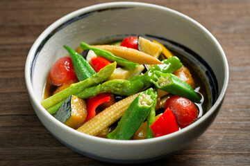 野菜の揚げびたし