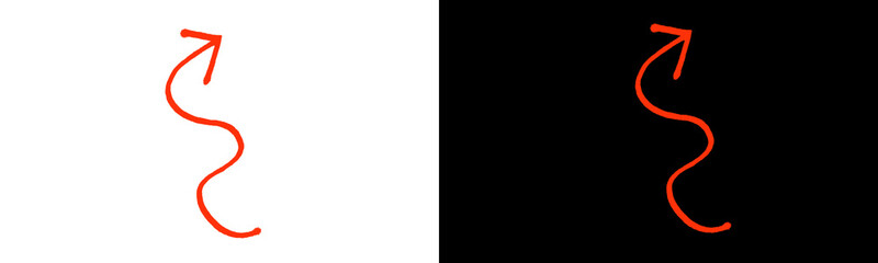 Red Wavy Upward Comet Fireworks Trail Night Sky Dark Background © Zain