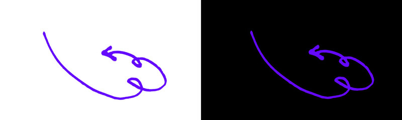 Purple Curved Comet Curl Trail Night Sky Dark Background © Zain