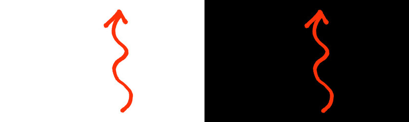 Red Wavy Comet Fireworks Trail Night Sky Dark Background