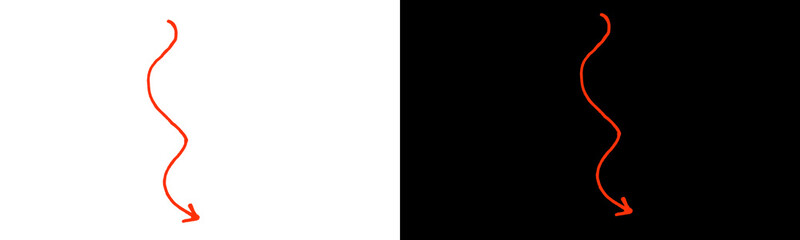 Red Curved Comet Hook Trail Night Sky Dark Background