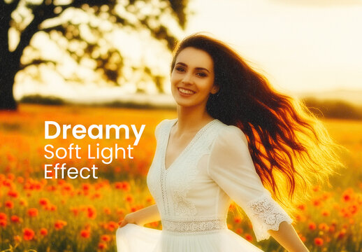 Dreamy Soft Golden Hour Cinematic Light Photo Effect