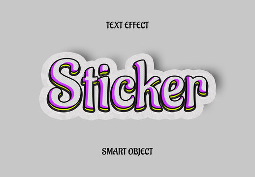 Sticker Text Effect