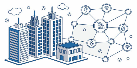 Integration of urban architecture with global digital network systems