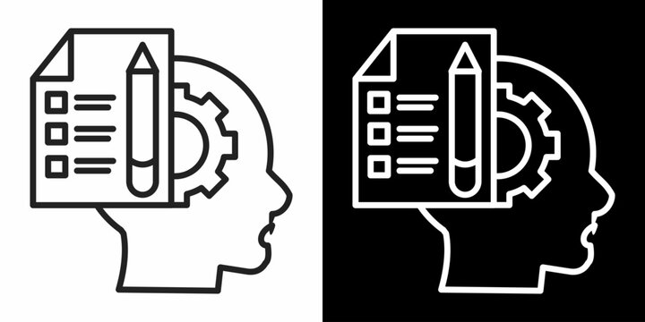 Planning White Icon Set Design