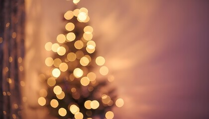 A Christmas tree decorated with warm glowing lights in a cozy indoor setting during the holiday season.