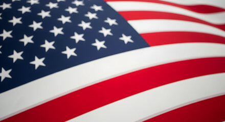 Fototapeta premium American flag waving with stars and stripes