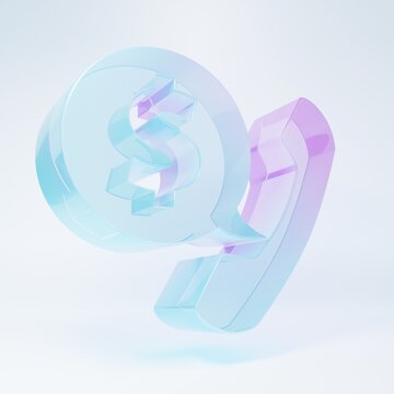 Frosted glass Telephone handset and speech bubble chat icon isolated on white background. Phone sign. Minimalism concept. 3D render illustration