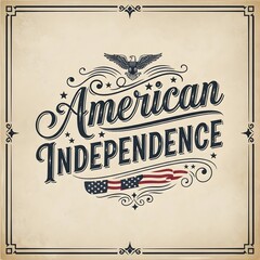 Obraz premium American independence day patriotic logo