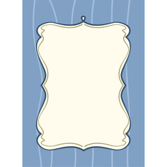 Elegant label design with ornate cream border