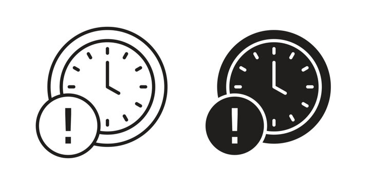 Alarm exclamation icon symbol set. Icon design vectors