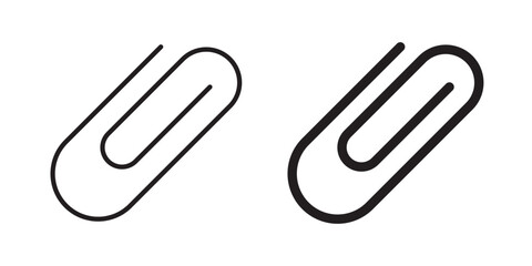 Obraz premium Attachment clip icon symbol set. Icon design vectors