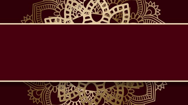 Mandala wedding invitation red maroon background. Luxury ornamental mandala background. A diwali deepawali and ramadan islamic festival greeting decorative element's oriental