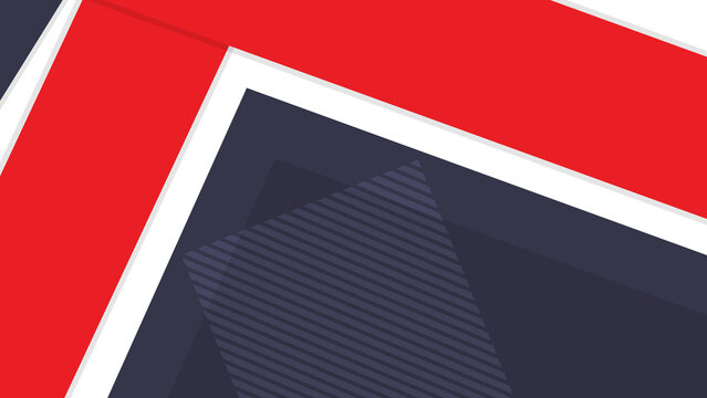 Abstract Geometric Background With Red Angled Stripes And Navy Diagonal Panel For Modern Business Design