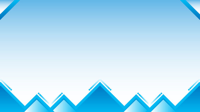 Blue Geometric Business Background Banner With Abstract Chevron Mountain Frame For Presentations