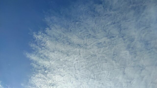 Clouds are floating across the sky