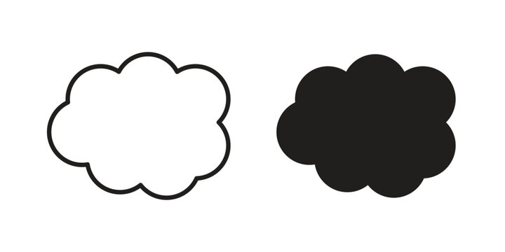 Clouds icon symbol set. Icon design vectors