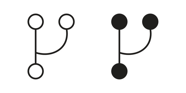 Code branch icon symbol set. Icon design vectors