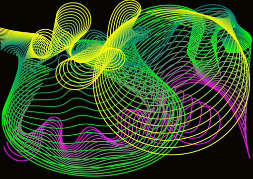 Abstract background generative line art