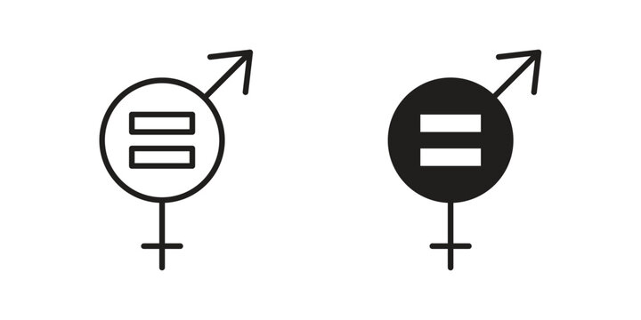 Equality icon symbol set. Icon design vectors