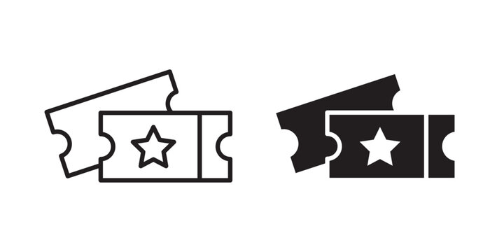 Event pass icon symbol set. Icon design vectors