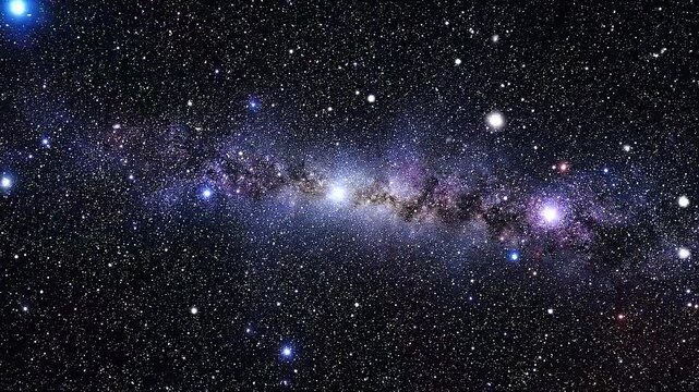 Breathtaking panorama of a brilliant galaxy, ablaze with countless stars across the vast cosmic expanse, revealing the profound beauty and mystery of the universe