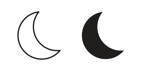 Moon icon symbol set. Icon design vectors © Hunt