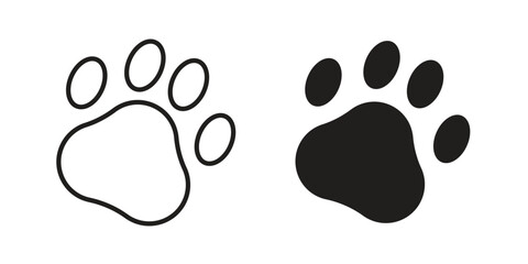 Fototapeta premium Paw icon symbol set. Icon design vectors