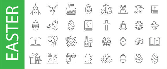 Happy easter line icon set. Group of object. stock illustration
Icon Symbol, Religion, Easter, Christianity, Church