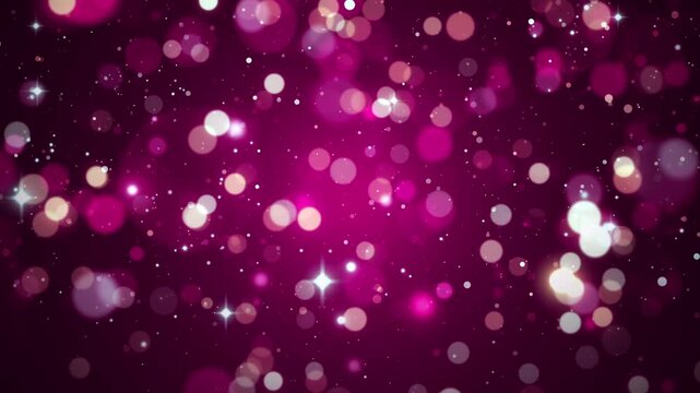 pink bokeh celebration particle circle background loop