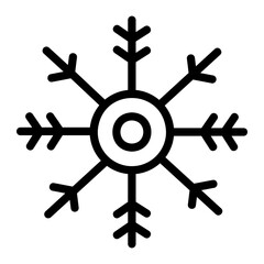 Obraz premium small rounded snowflake Line Icon