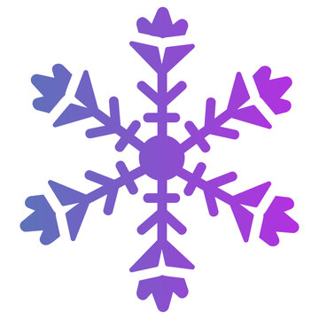 snowflake leaf like adges Line Gradient Icon