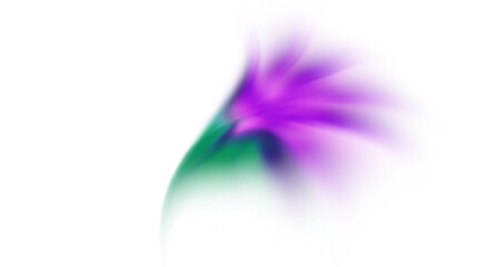 Deep space abstract composition featuring a swirling, radiant purple and green plasma bloom against absolute darkness. © VIGNESH