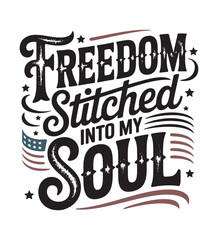 Obraz premium Independence day typography t shirt drsign 