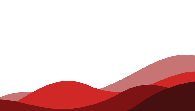 Red Wavy Lines Abstract Design Element.