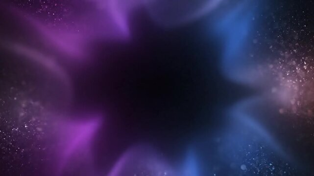Abstract noise texture in deep black center with neon edge glows
