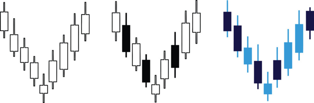 Candlestick chart patterns for stock market analysis and trading strategies