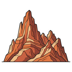 Cartoon Mountain Range Illustration © MH Soykot