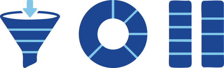 Set of 3 business process icons vector