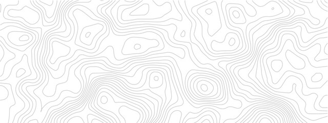 Abstract contour line map seamless pattern geometric topographic landscape grid technology background white modern design © Romana