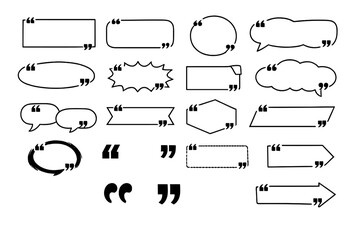 Obraz premium Different shapes and styles of speech bubbles for conversations and