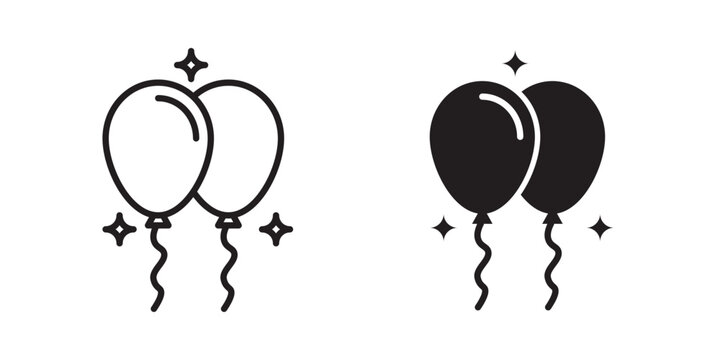Balloons icon vector illustration designs pack. EPS10