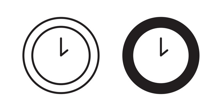 Clock two icon vector illustration designs pack. EPS10