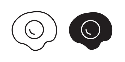 Obraz premium Egg fried icon vector illustration designs pack. EPS10