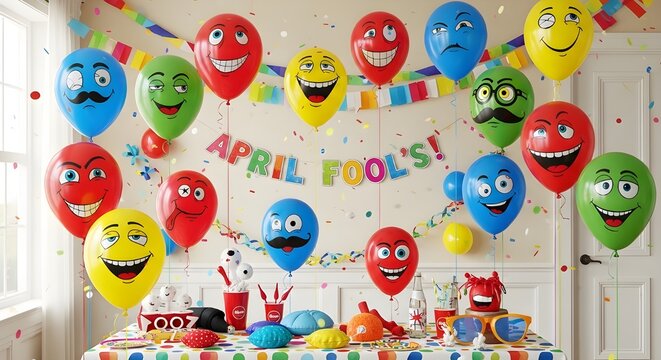Colorful minion balloons and party decorations for kids celebration