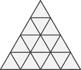 A geometric pattern of triangles on a black background