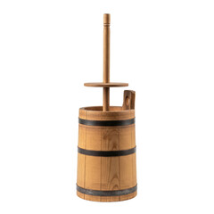 Wooden butter churn with plunger