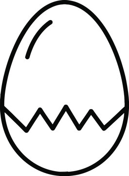 Vector broken egg icon